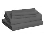 LIVEINSTYLE 4p PLAIN sheet set QUEEN DARK GREY