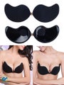 Deago Women's Push Up Strapless Bra Reusable Invisible Silicone Backless Bras -C