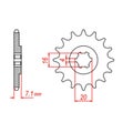SPKT FRONT OE STEEL 422 14T #520
