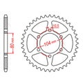 SPKT REAR OE STEEL 478 38T #520