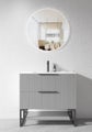 Freestanding Vanity 900mm Plywood Grey Painting with Stainless Steel Leg/Shelf