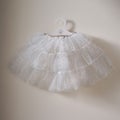 Fairy Princess Costume Tutu - Fancy Dress White &amp; Silver Sparkle (5-7 Years)