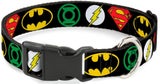 DC Comics: Justice League Logos Dog Martingale Collar - Medium (2.5cm)