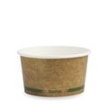 Bowl Paper 12oz Brown Kraft Green Stripe PLA Lined - Biopak - 25PC