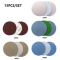 15PCS 125mm Inches Grit 1000 3000 4000 5000 Sanding Discs Hook Loop