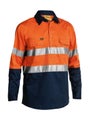Bisley Taped Hi Vis Closed Front Cool Lightweight Shirt