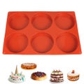 Silicone Muffin Top Pans Round Baking Mold for Hamburger Chocolate Cake Pie
