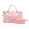 2Pcs Set Travel Bag Weekender Bag Duffel Bag with Wet Pocket for Travel Gym -Pin