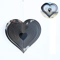 Wind Chimes Outdoor Hanging Love Heart Ornament Wind Chimes Garden Metal Weather