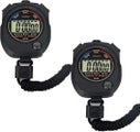 2 Pack Multi-function Electronic Digital Sport Stopwatch Timer - Large Display w