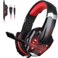 Stereo Gaming Headset, Noise Cancelling Over Ear Headphones With Mic, Led Light,
