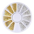 Mixed Gold Silver Metal Rods Nail Art Decorations - 3D Studs Nail Art Rhinestone