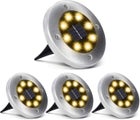 Waterproof And Easy-to-install Solar Disk Lights - Perfect For Outdoor Lighting