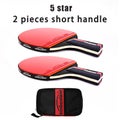 Professional Tennis Table Racket Short Long Handle Carbon Blade