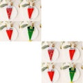 Lie 8 Pcs Tableware Christmas Hat Red Santa Hat Christmas Silverware Tableware