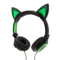Kids Wired Headphones Bluetooth Over Ear with LED Glowing -BG (Button Batteries)