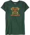 G-III Sports Womens Distressed Hotshots Logo Graphic T-Shirt