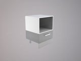 Microwave Box 600mm wide - Melamine white