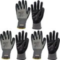 3 Pair Safetyware Anti Cut Oil Resistant Proof Nitrile Safety Work Gloves Coa...