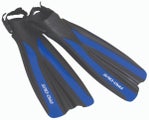 PRODIVE ECONOMY - SZ XL/2XL (US12-15) DIVE FINS BLUE OPEN HEEL