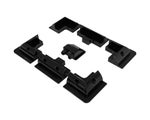 Black 7 Pcs Solar Panel Mounting Kit Drill-Free ABS Bracket Pass Through Boat RV