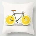 45x45cm Yellow Cushion Cover Plaid Alphabet Print Sofa Pillowcase Bedroom CHK12N