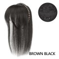Synthetic Topper Hairpiece With Braids Headband Bangs Fringe Bands Heat R CHK12N