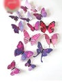 12Pcs DIY Lifelike 3D Multicolor Butterfly Magnet Fridge Magnet Wall Stic CHK12N
