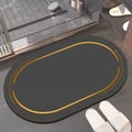 Super Absorbent Bath Mat Rubber Bathroom Rug Non-slip Entrance Doormat Nappa Ski