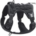 ATUBAN Tactical Dog Harness for Small Medium Large Dogs No Pull Adjustabl CHK12N