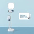 Desktop Phone Holder Overhead Shooting Bracket Fill Light Wireless Blueto CHK12N