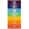 Rainbow Boho Beach Mat Mandala Blanket Striped Wall Hanging Tapestry Scar CHK12N