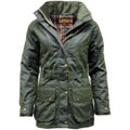 Game Technical Apparel Cantrell Padded Antique Ladies Waxed Jacket Olive