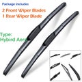 4* Windshield Front Rear Wiper Blades for Jeep Wrangler (incl JK) SUV 2007-2016