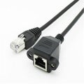 30Cm 8Pin Rj45 Cable Male To Female Screw Panel Mount Ethernet Lan Network Exten