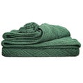 Hod Health &amp; Home 130Cm X 160Cm Warm Cozy Knitted Throw Blankets Green