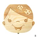 Wooden Baby Tooth Box Organizer Milk Teeth Wood Storage NEW