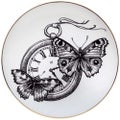 Rory Dobner Time Flies Butterfly Clock Plate Medium 21cm
