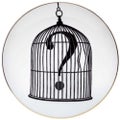 Rory Dobner Question Mark Birdcage Plate Medium 21cm