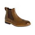 Hoggs of Fife 4218 Stanley Semi-Brogue Dealer Boots Burnished Tan