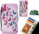 iPhone 12 case leather wallet case printed ID