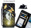 Sony Xperia Z3 Case Leather Wallet Case 3D Pattern Printed