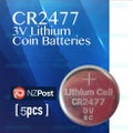 5 X CR2477 CR-2477 CR2477/BN 3V LITHIUM BATTERY BATTERIES BUTTON CELL