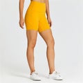 Solid Color Fitness Yoga Short Tight Women Soft High Waist Workout