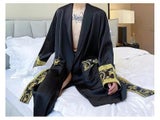Luxury New Light Black Gold Printing Trend Robe Wearing Windbreaker Palace