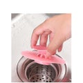 Homemiyn Push Type Filter Water Plug Floor Drain Filter 11x11x3cm Gray