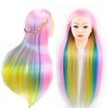 Colorful Hairdressing Training Head With Clamp Hair Mannequin Practice Doll