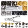 Snap Fasteners Kit 12.5mm Metal Snap Buttons for Clothing Craft Bag Shoes CHK29M