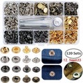 Snap Fasteners Kit 12.5mm Metal Snap Buttons for Clothing Craft Bag Shoes CHK29M