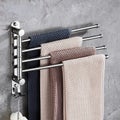 Towel Holder Swing Hanger Bathroom Swivel Towel Bar Wall Mounted Rotating Towel